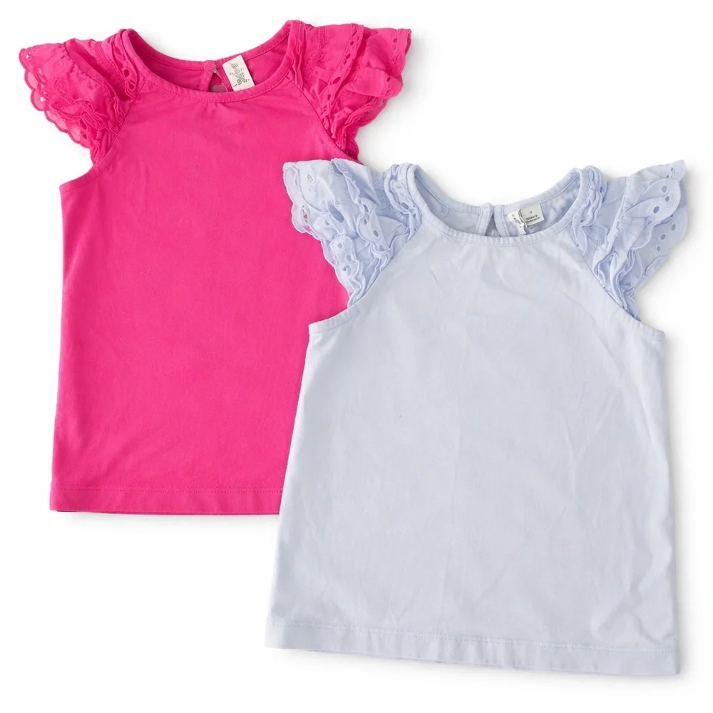 Janie and Jack | Eyelet Ruffle Sleeve Tops Bundle | Size 5